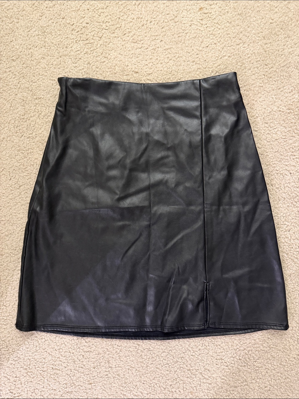 Old Navy Black Faux Leather Mini Skirt